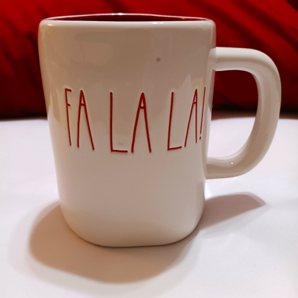Rae Dunn Falala Ivory w/Red Interior 18 oz. Winter Coffee Chocolate Christmas